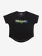 T-shirt Donna con stampa frontale gommata in rilievo Nero BLAUER- Francavilla Moda